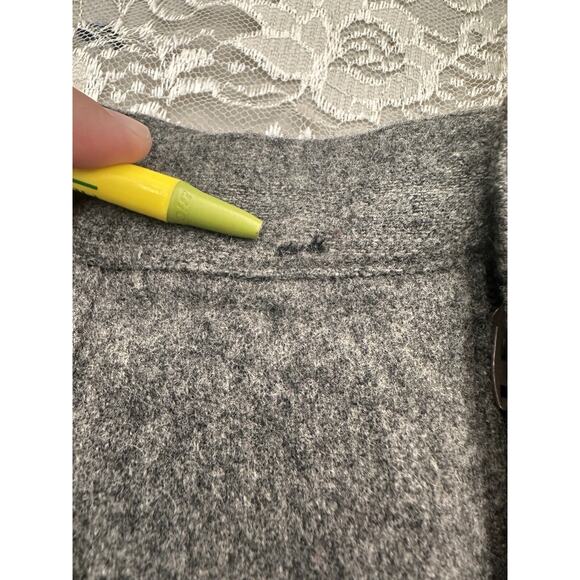 Vintage 80s Ann Taylor Pleated Wool Pants Gray Cuffed Pockets 27” Waist Academia - Picture 4 of 10